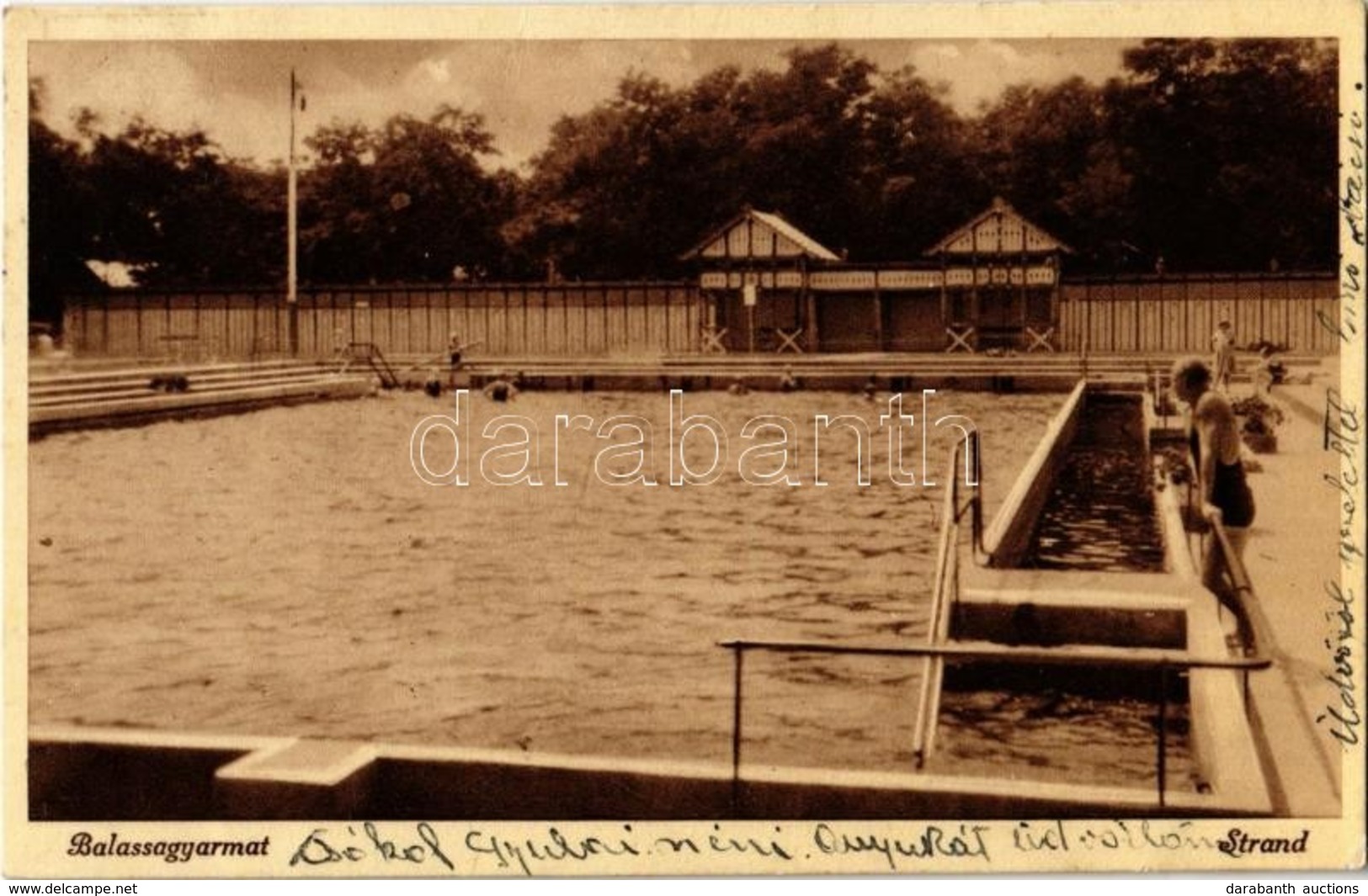 T2 1937 Balassagyarmat, Strand, Fürdőzők A Medencében - Sin Clasificación