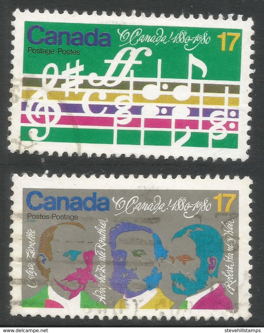 Canada. 1980 Centenary Of "O Canada". Used Complete Set. SG 980-81 - Used Stamps