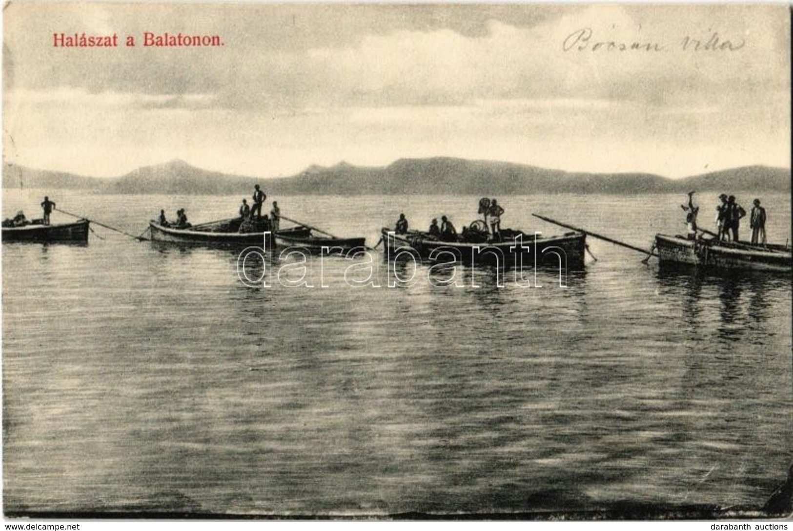 T2/T3 Balaton, Halászat A Balatonon, Halászok. Divald Károly 1060.-1908. (EK) - Zonder Classificatie