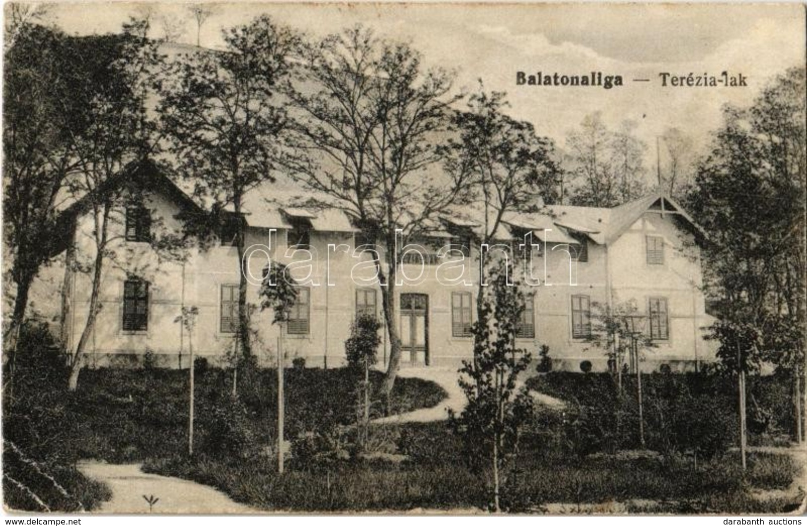 T2/T3 1917 Balatonaliga (Balatonvilágos), Terézia Lak, Villa. Kiadja Novák Jenő (EK) - Zonder Classificatie