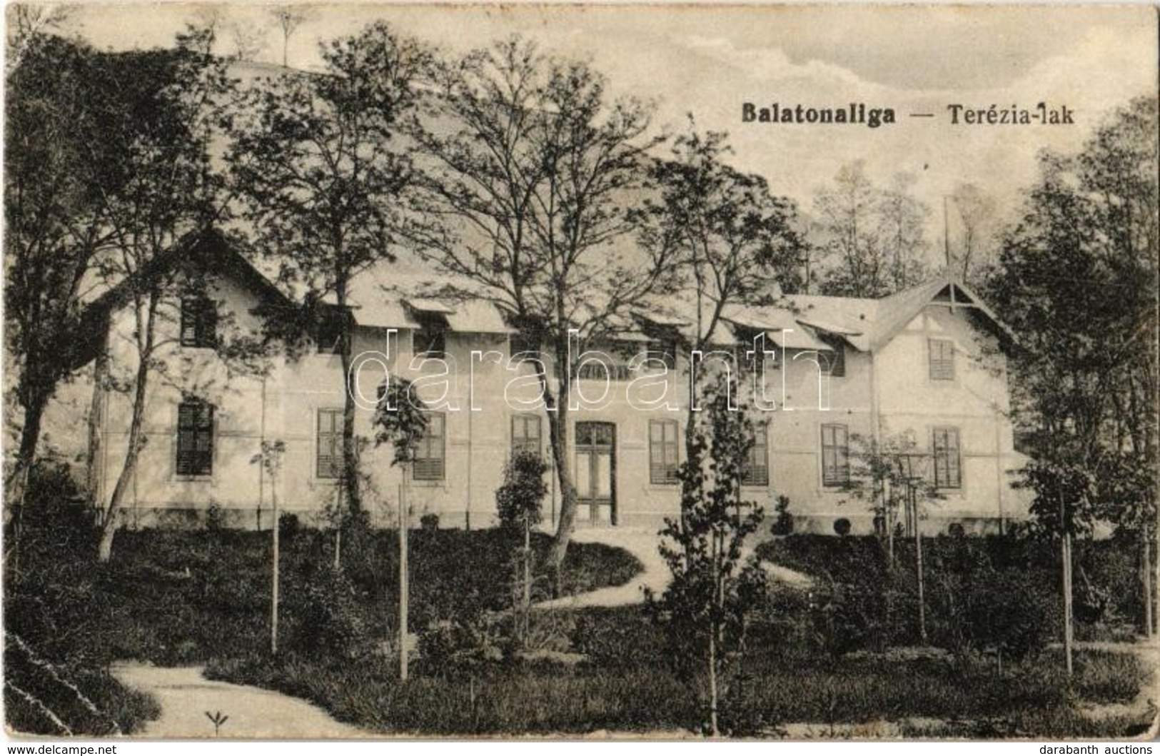 T2/T3 1917 Balatonaliga (Balatonvilágos), Terézia Lak, Villa. Kiadja Novák Jenő (EK) - Sin Clasificación