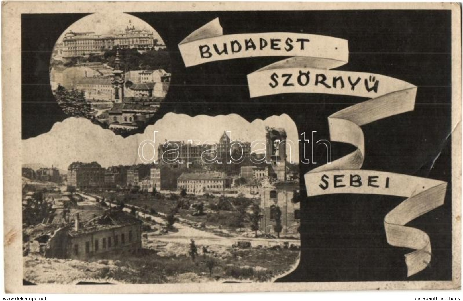 T2/T3 1946 Budapest, Budapest Szörnyű Sebei A II. Világháború Után. Újjáépítjük Magyarországot! Kiadja A Magyar Újjáépít - Unclassified