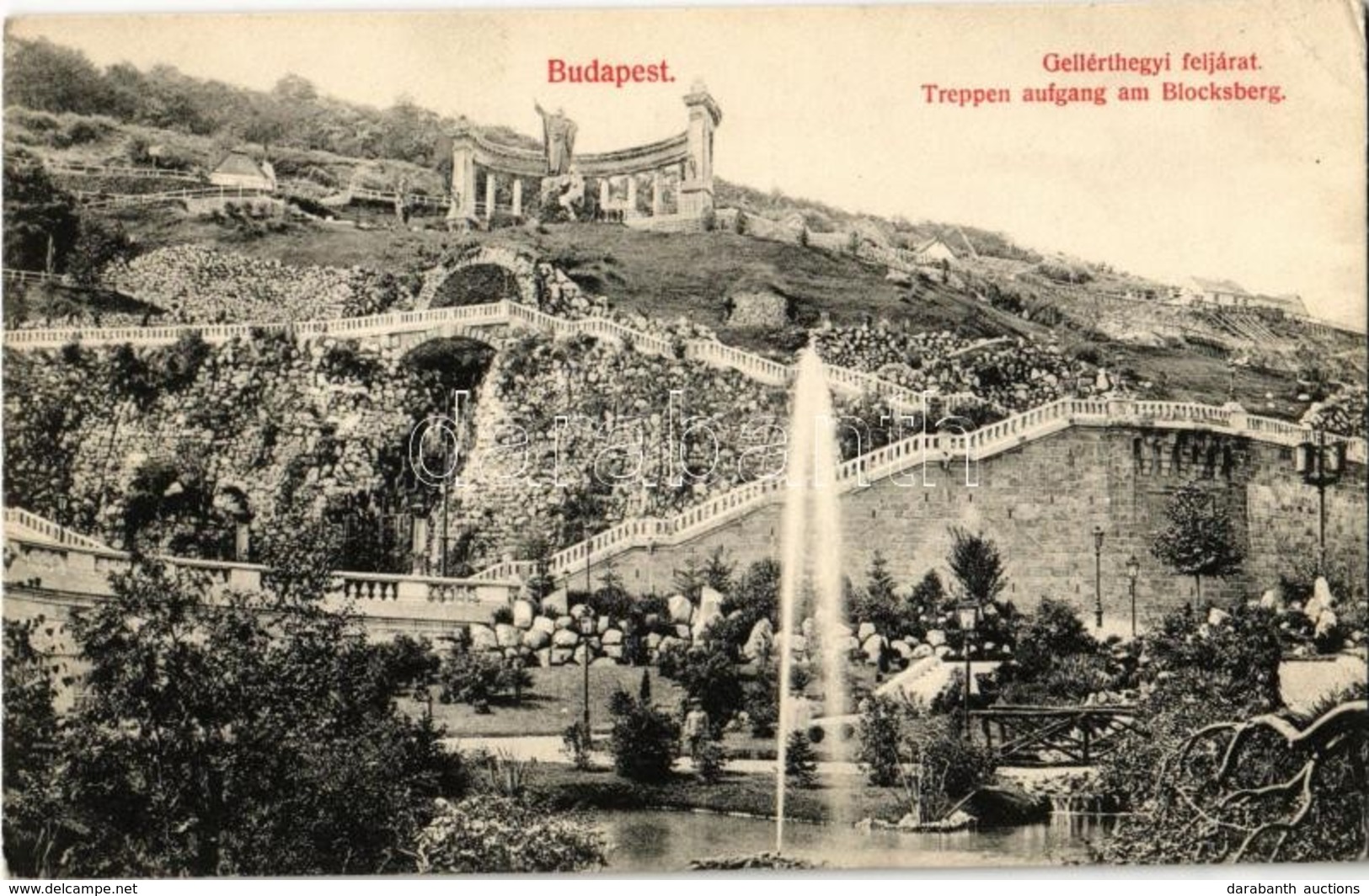 ** T2/T3 Budapest I. Gellérthegyi Feljárat A Szent Gellért Szoborhoz. Divald Károly 1187-1910 (EK) - Unclassified