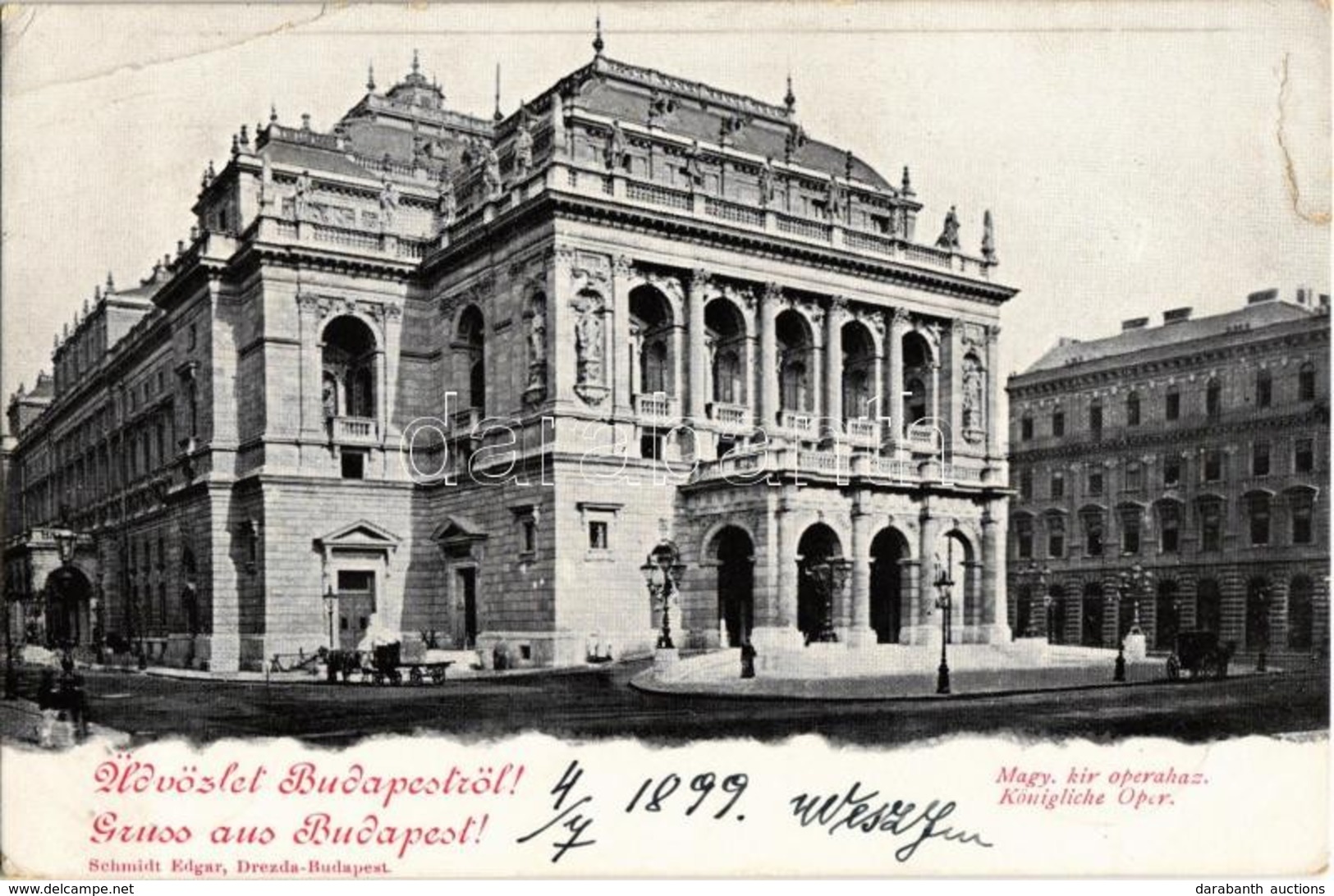 T3/T4 1899 Budapest VI. M. Kir. Operaház (r) - Zonder Classificatie