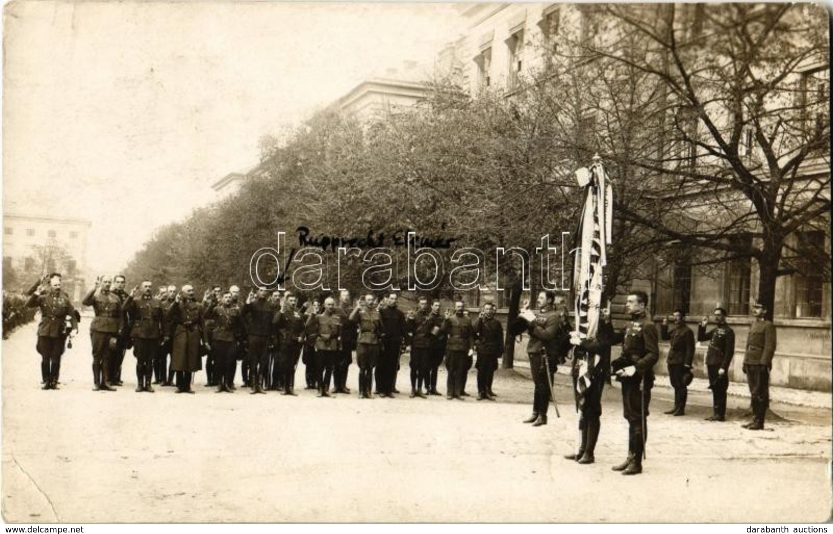 * T2/T3 ~1920 Budapest VIII. Ludovika, Katonatisztek Felesketése, Rupprecht Elemér. Schäffer Ármin Photo / Military Offi - Zonder Classificatie