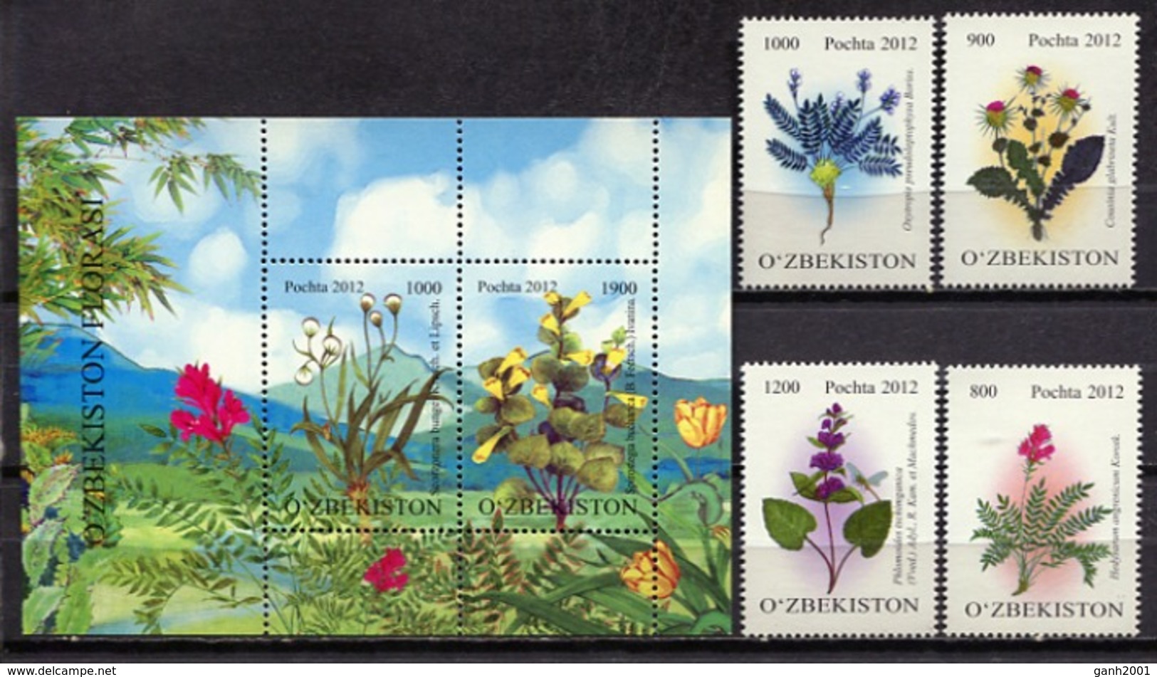 Uzbekistan 2012 / Flowers MNH Flores Fleurs Blumen / C10733  36-37 - Otros & Sin Clasificación