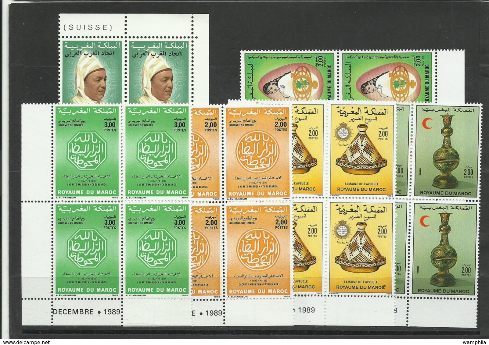 Maroc, Lot De Timbres Modernes Neufs** MNH En Blocs De 4 - Maroc (1956-...)