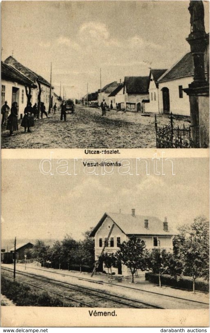 * T2 1929 Véménd, Vasútállomás, Létra, Fő Utca - Non Classés