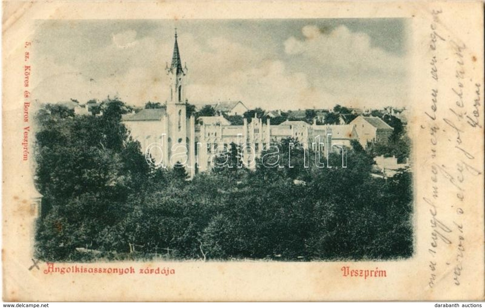 T2/T3 1899 Veszprém, Angolkisasszonyok Zárdája. Köves és Boros 5. Sz. (fl) - Unclassified