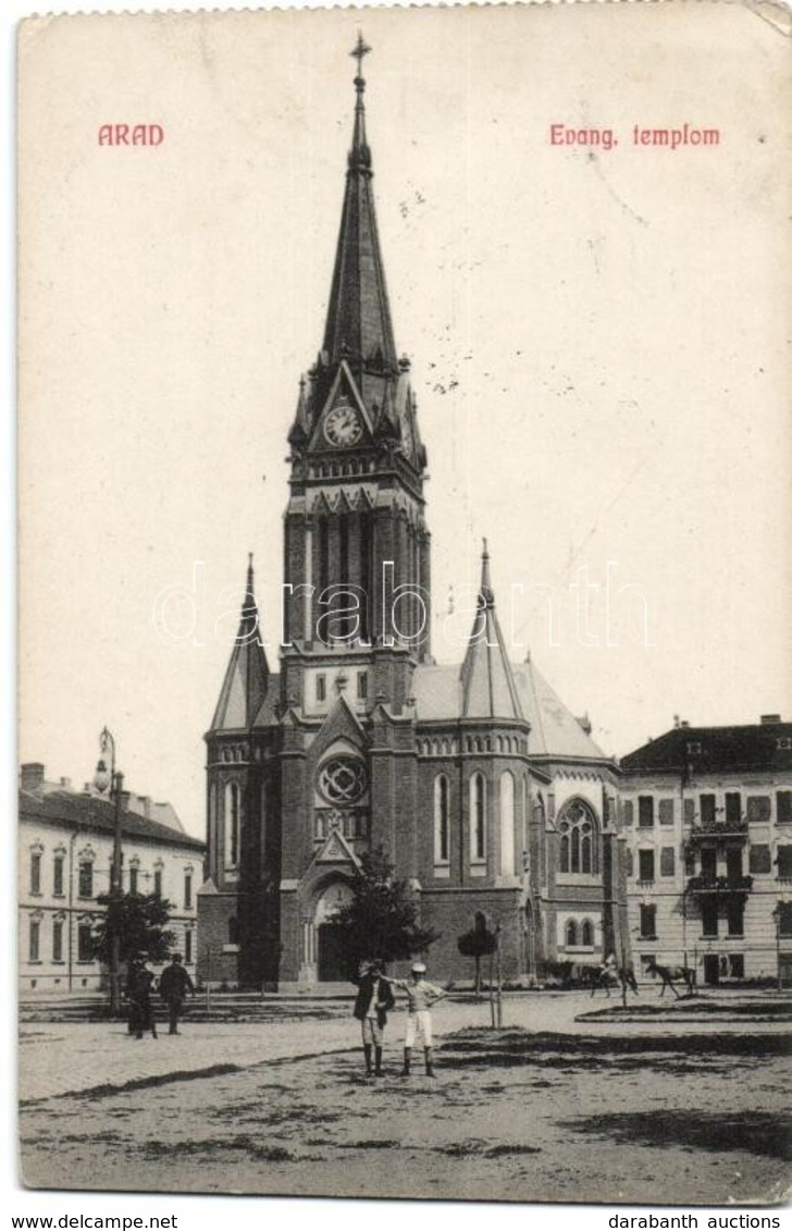 T2/T3 1910 Arad, Evangélikus Templom / Church (EK) - Zonder Classificatie