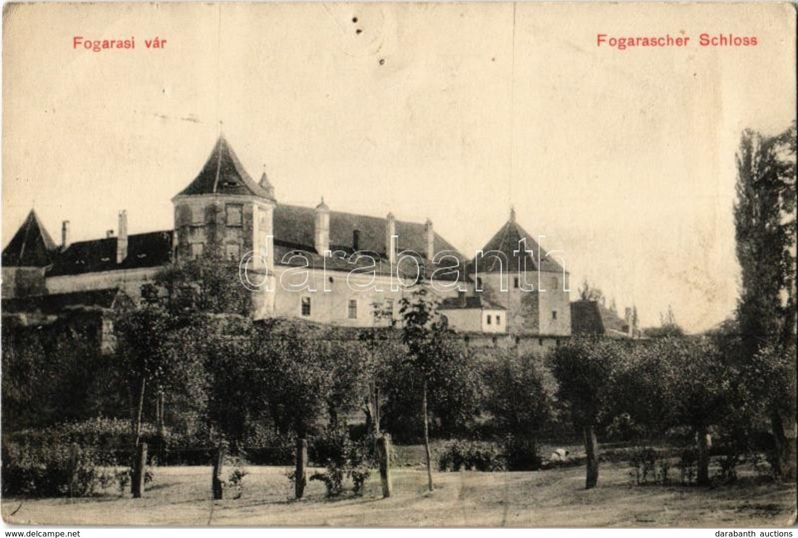 ** T4 Fogaras, Fagaras; Fogarascher Schloss / Vár. Kiadja Thierfeld Dávid / Cetatea Fagarasului / Castle (apró Lyukak /  - Zonder Classificatie