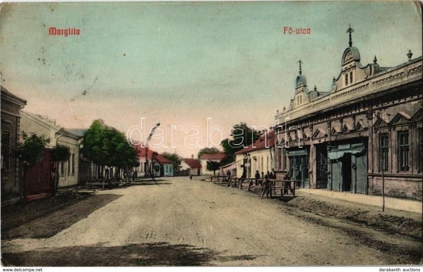 T2/T3 1910 Margitta, Marghita; Fő Utca, üzletek. Kiadja Pollák Lajos 196. / Main Street, Shops (EK) - Sin Clasificación