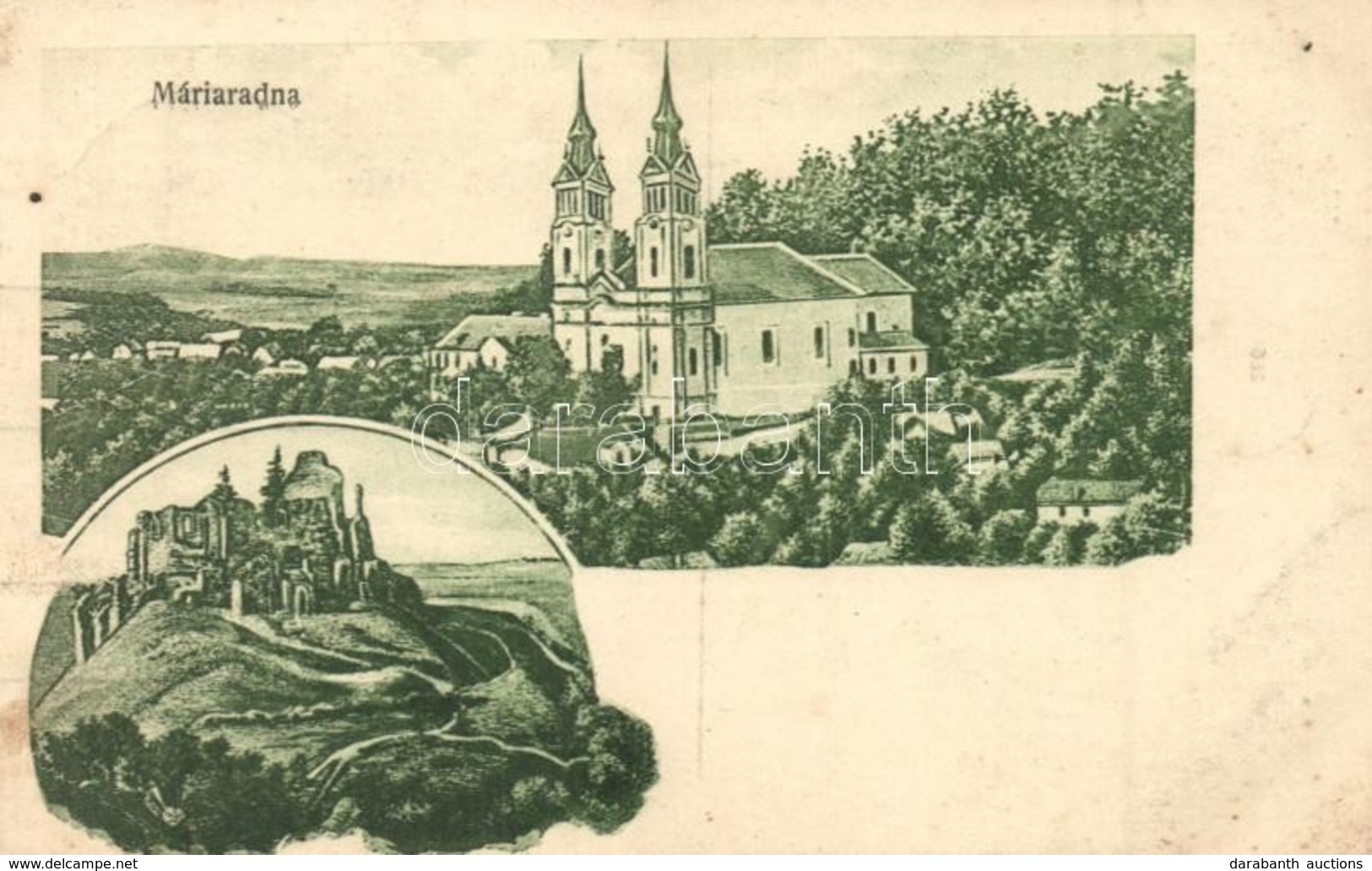 T2 Máriaradna, Radna; Templom, Várrom / Church, Castle Ruins - Zonder Classificatie