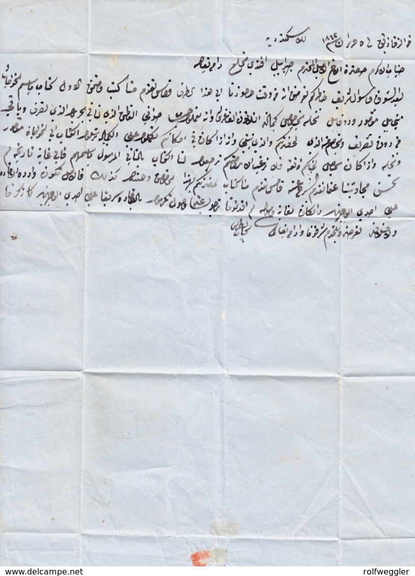 Um 1842/52 Posta Europea 1x Von Kairo, 1x Aus Zagasik In Arabisch Mit Uebersetzungen - Prefilatelia