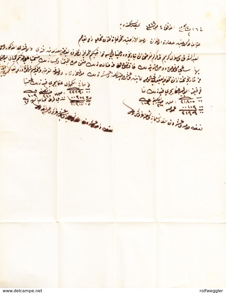 Um 1842/52 Posta Europea 1x Von Kairo, 1x Aus Zagasik In Arabisch Mit Uebersetzungen - Prephilately