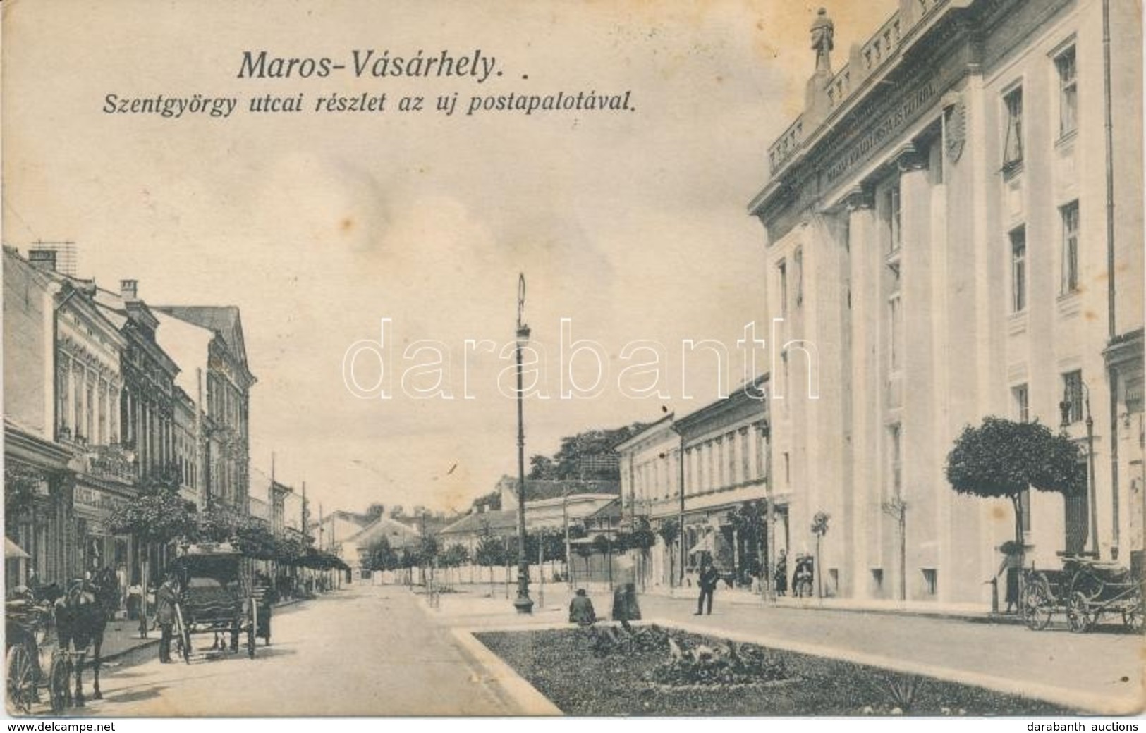 T2 Marosvásárhely, Szentgyörgy Utca, Új Postapalota, Kiadja Révész Béla / Street, Postal Palace - Zonder Classificatie