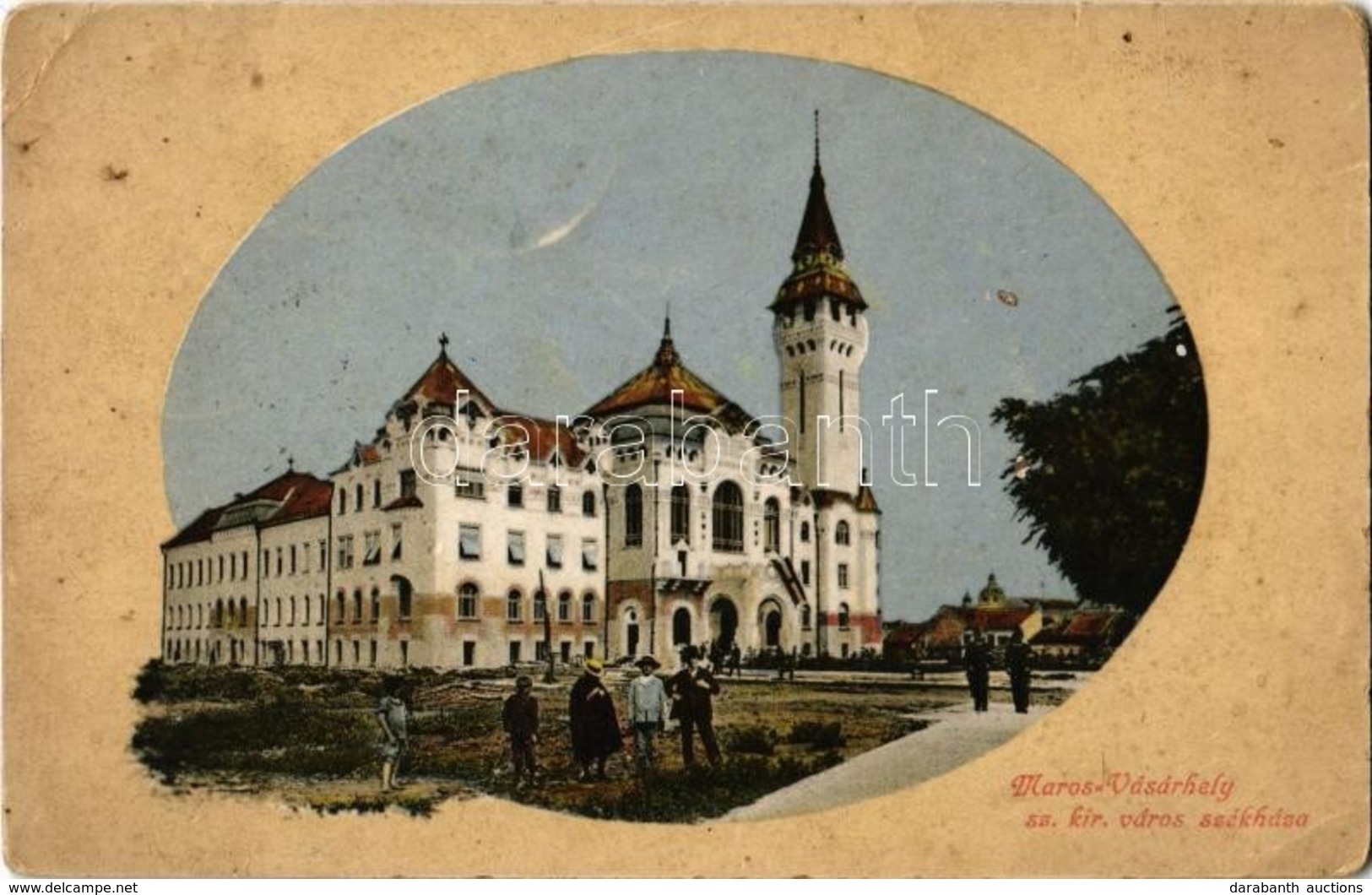 T2/T3 1910 Marosvásárhely, Targu Mures; Városháza, Távolban A Zsinagóga. Kiadja Révész Béla / Town Hall, Synagogue In Th - Sin Clasificación