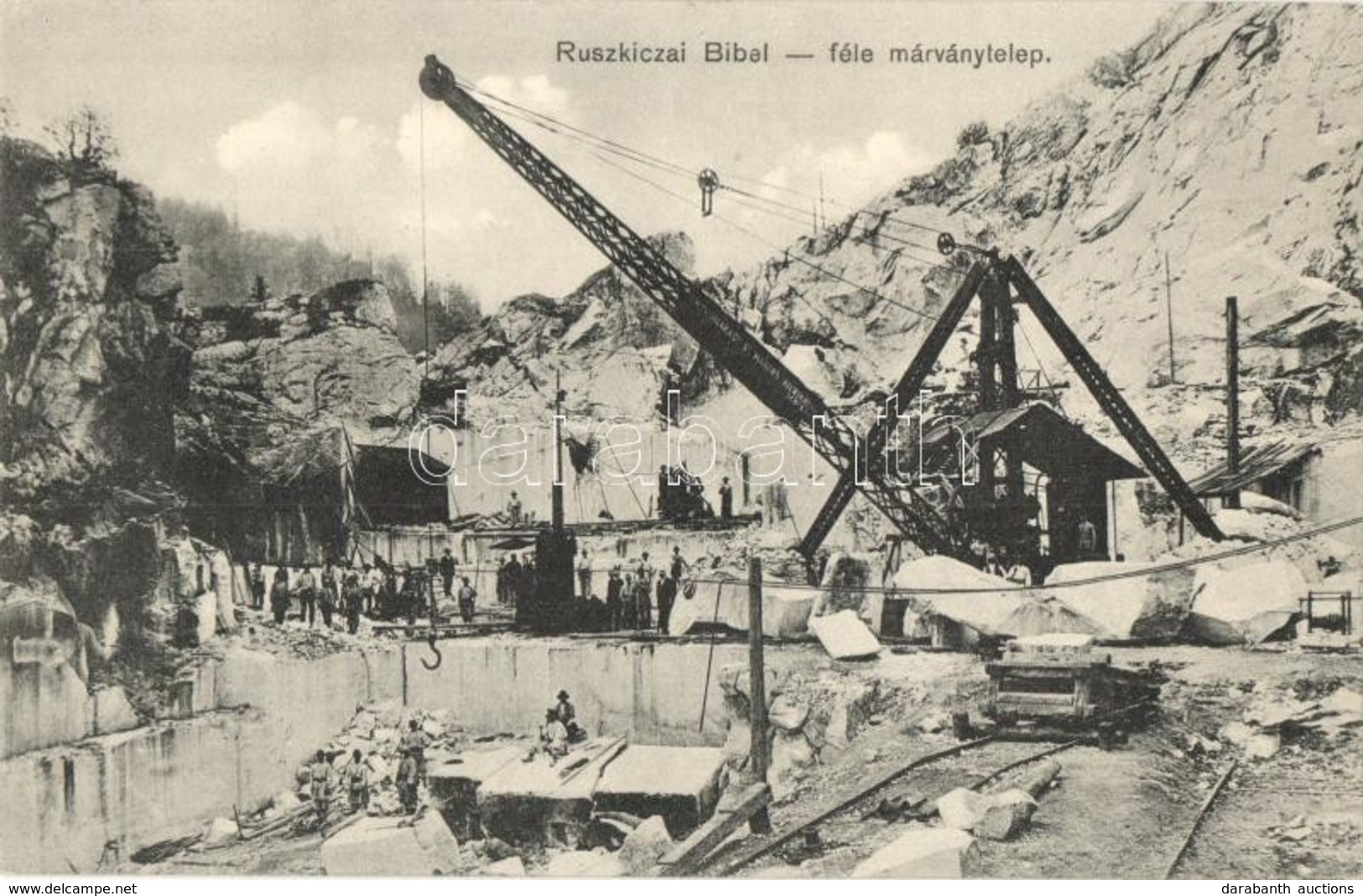 ** T2/T3 Ruszkica, Rusca Montana; Bibel-féle Márványtelep. Fuchs Fényképei Után / Marble Works Factory (Rb) - Sin Clasificación