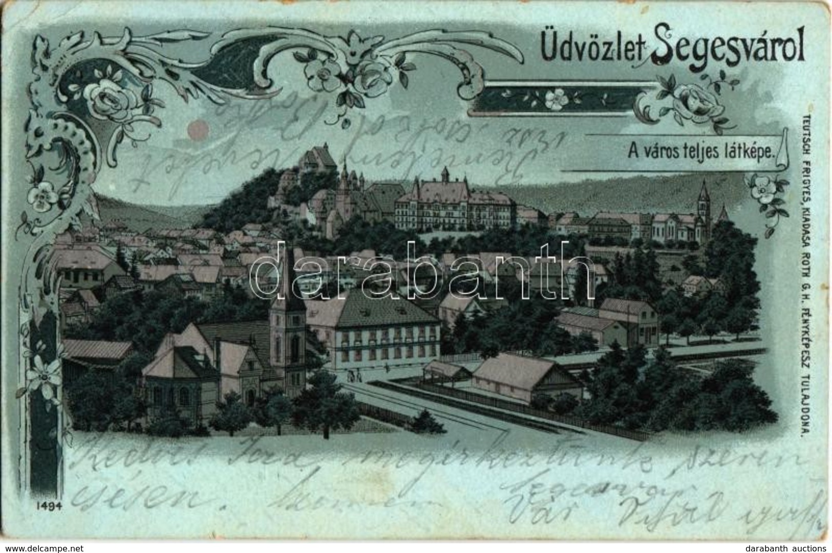 T2/T3 1902 Segesvár, Schässburg, Sighisoara; A Város Teljes Látképe. Kiadja Teutsch Frigyes, Roth G. H. Fényképész Tulaj - Sin Clasificación