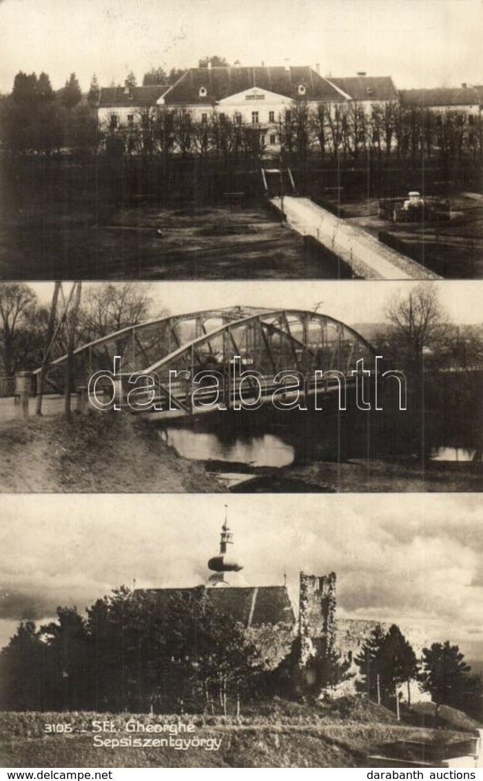 * T2 Sepsiszentgyörgy, Sfantu Gheorghe; Református Vártemplom, Híd, Vármegyeház / Castle Church, Bridge, County Hall. 'v - Sin Clasificación