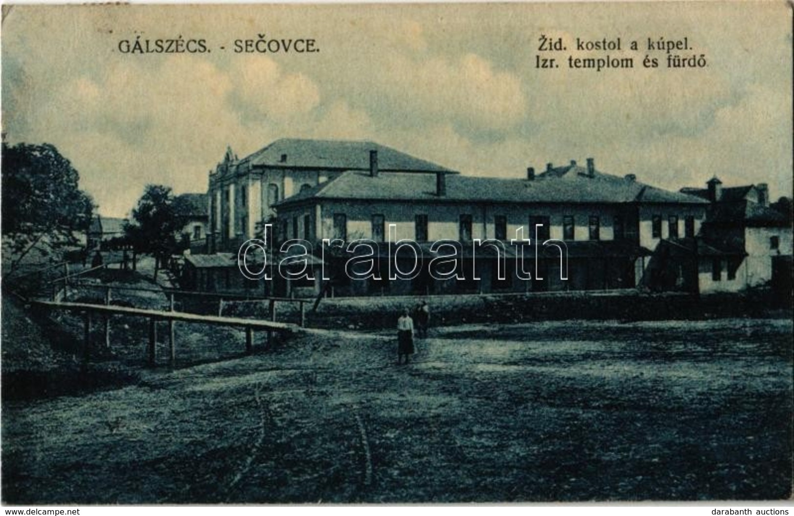 T2 1920 Gálszécs, Secovce; Izraelita Templom és Fürdő / Zid. Kostol A Kúpel / Jewish Spa And Synagogue - Zonder Classificatie