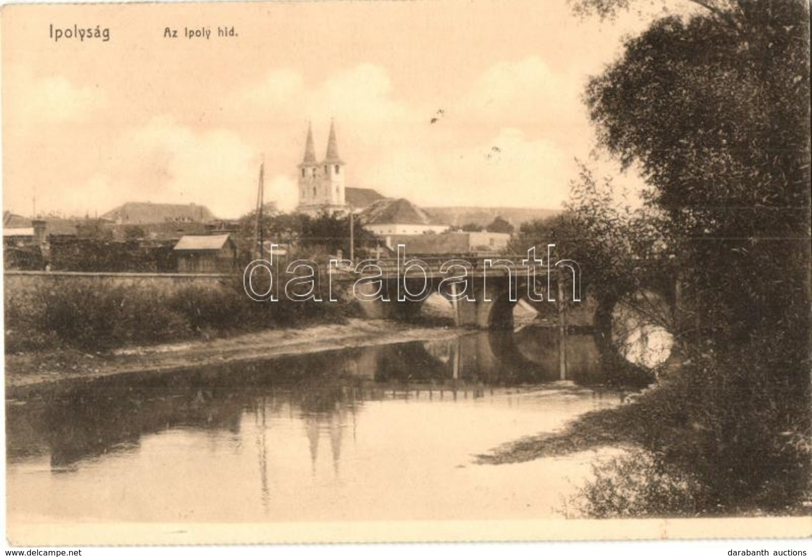 T2 1917 Ipolyság, Sahy; Ipoly Híd, Templom / Ipel River Bridge, Church - Sin Clasificación