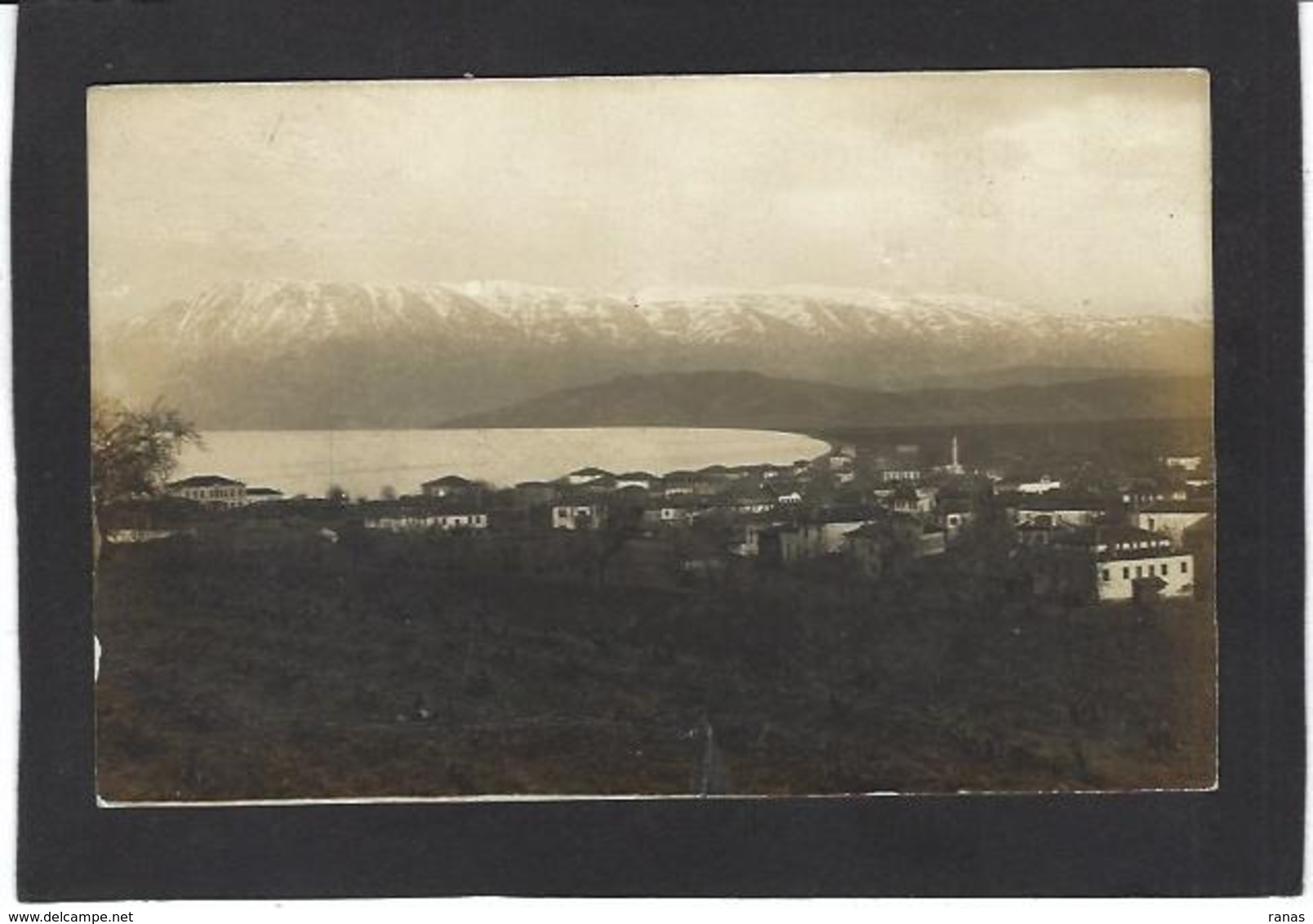 CPA Albanie Albania écrite Carte Photo RPPC Pogradec - Albania