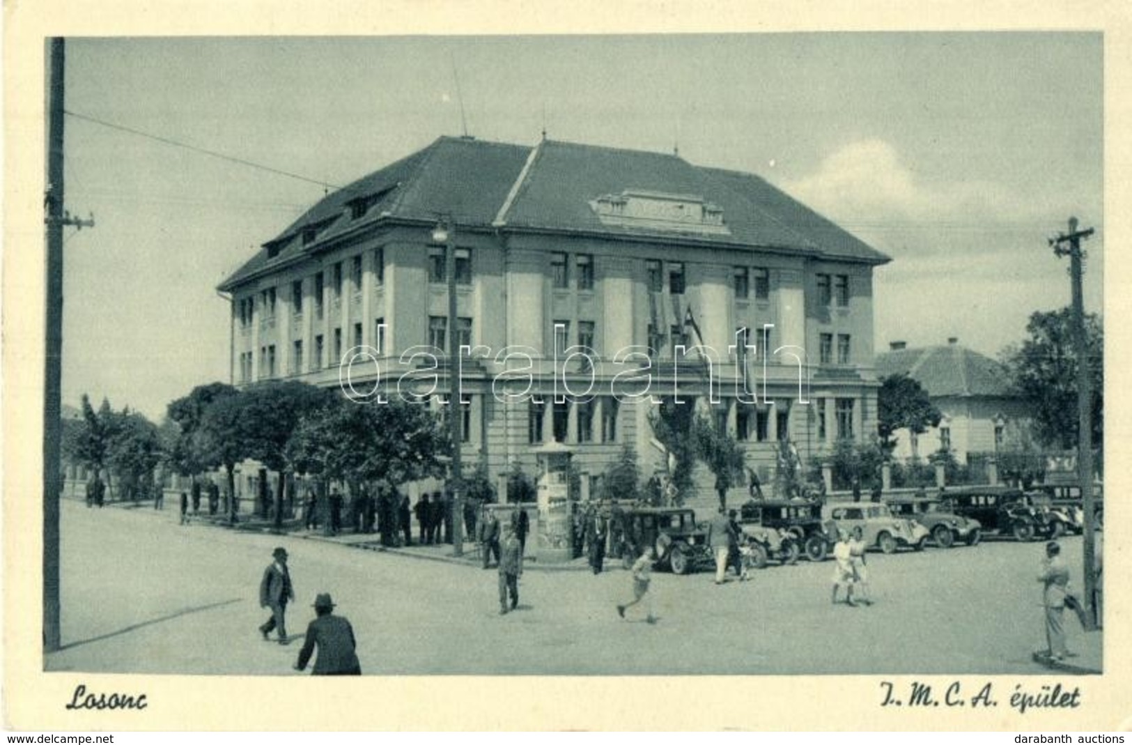 ** T1/T2 Losonc, Lucenec; YMCA épület / Building, Automobiles - Sin Clasificación