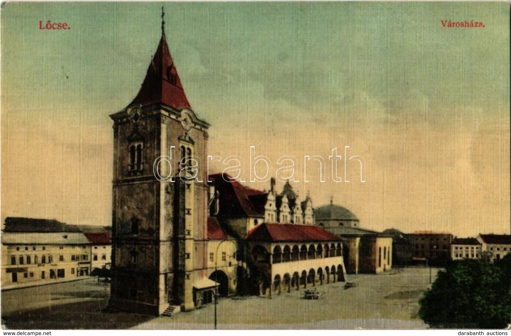 T2/T3 1910 Lőcse, Levoca; Városháza, üzletek / Town Hall, Shops - Sin Clasificación