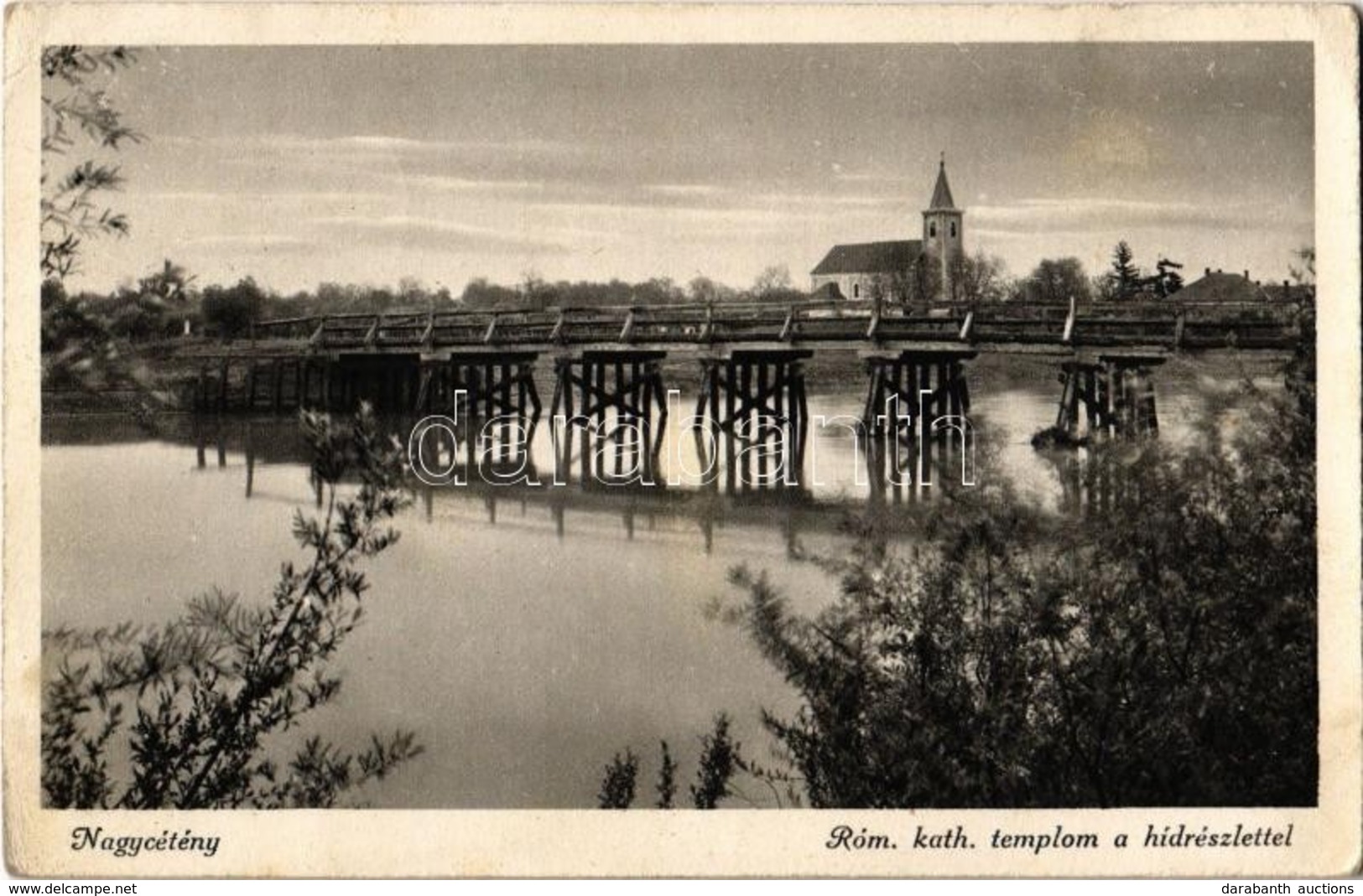 T2/T3 1940 Nagycétény, Velky Cetín; Római Katolikus Templom, Híd / Bridge, Church  (EK) - Sin Clasificación