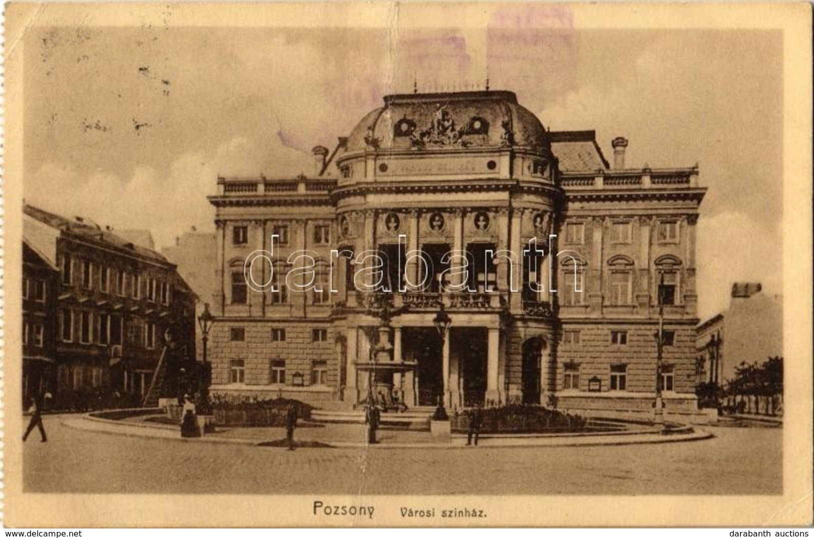 T3 1916 Pozsony, Pressburg, Bratislava; Városi Színház / City Theater (fa) - Unclassified
