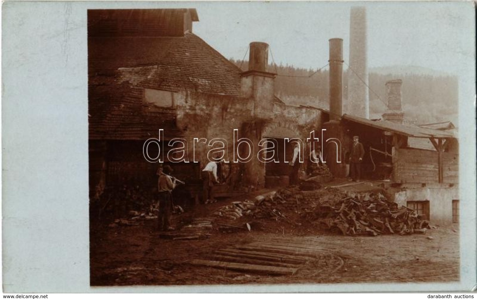 * T2 Prakfalva, Prakendorf, Prakovce;  Vasgyári Munkások / Iron Works, Factory Workers. Photo - Unclassified