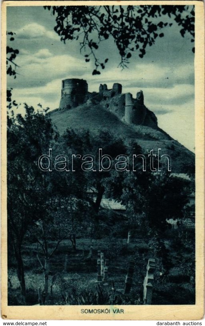 T2/T3 1937 Sátorosbánya, Siatorská Bukovinka; Somoskői Vár. Kiadja Friedler Samu / Hrad Somoska / Castle + 'SOMOSKŐÚJFAL - Zonder Classificatie