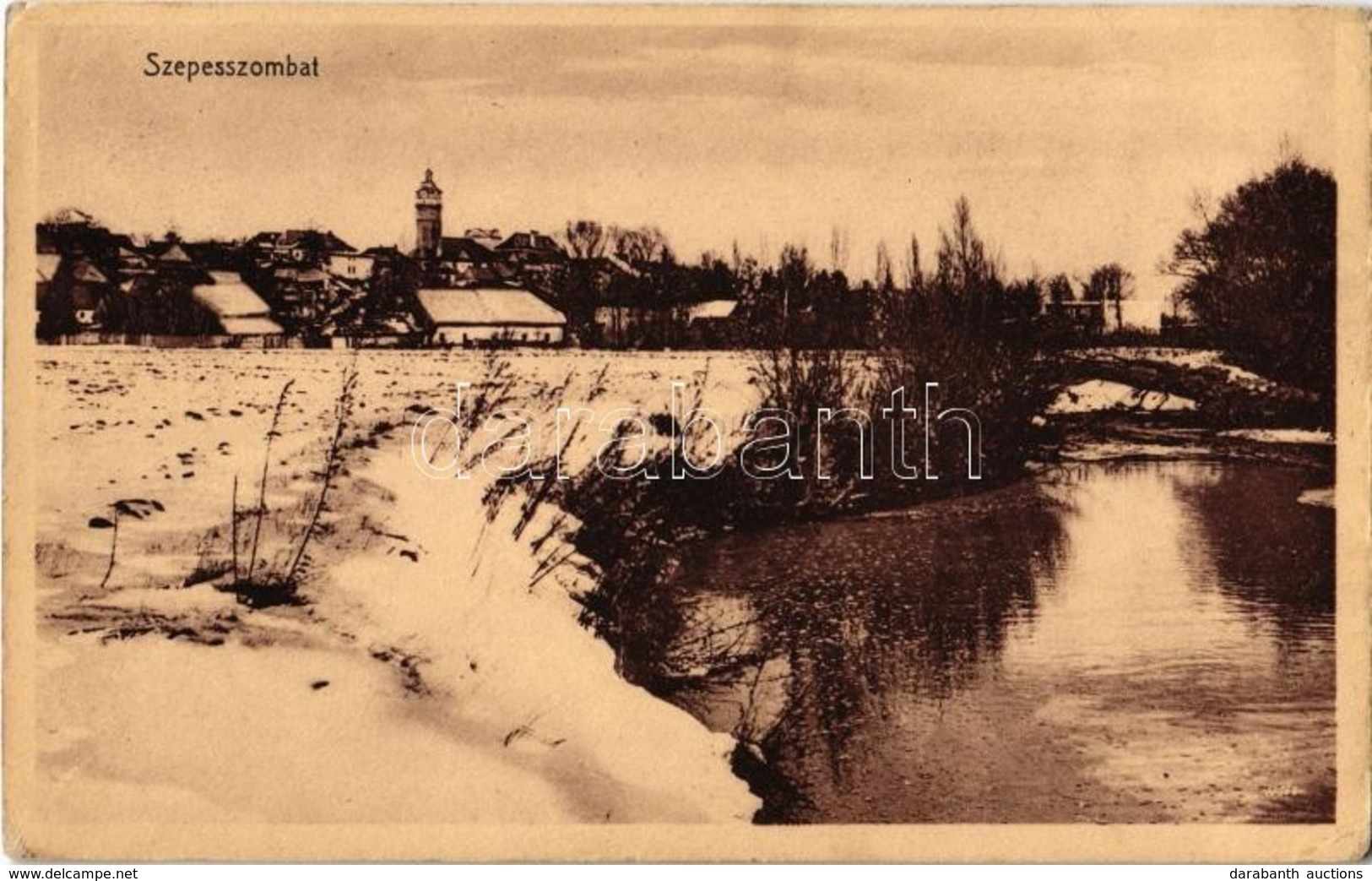 T2 1915 Szepesszombat, Georgenberg, Spisská Sobota; Téli Látkép. Kiadja Hensch Ede Fia / Winter View - Zonder Classificatie