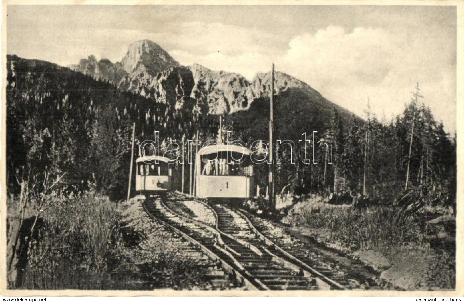 T2 Tátra, Tatry; Fogaskerekű Vasút Tarajka  Felé / Lanovka Na Hrebienok /  Funicular Railway To Hrebienok - Sin Clasificación