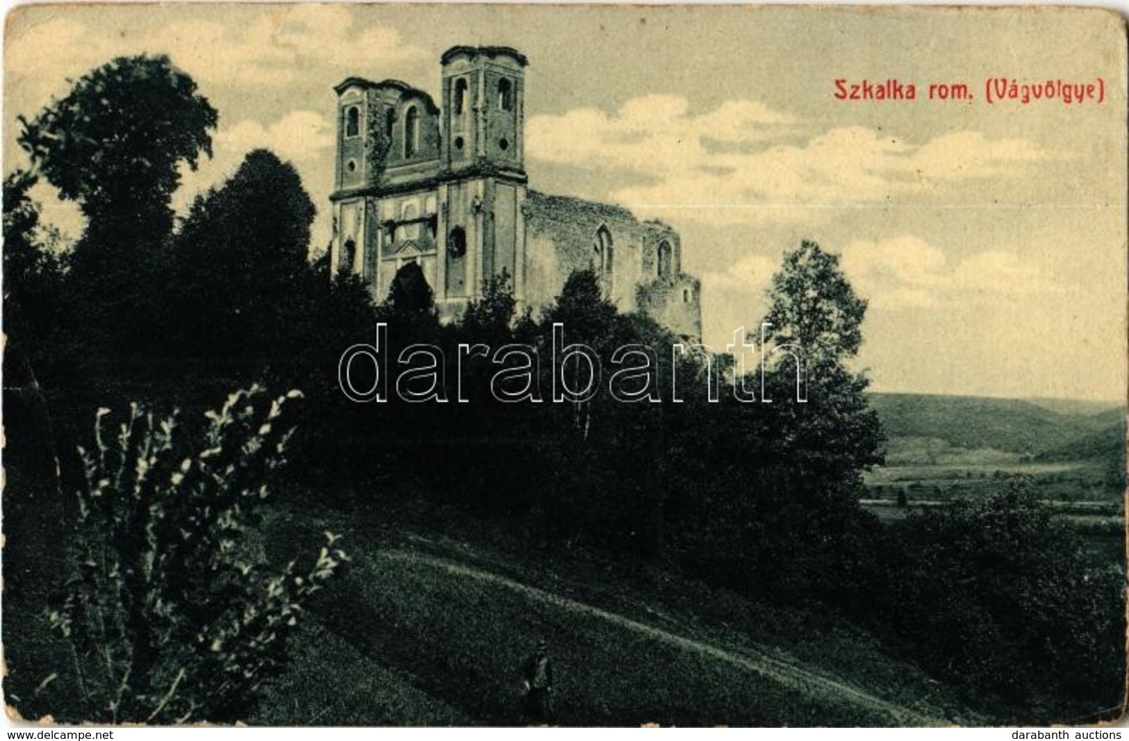 ** T3 Vágsziklás, Szkalka, Skalka Nad Váhom; Apátsági Romok A Vágvölgyben. W. L. Bp. / Abbey Ruins In Povazie (EB) - Zonder Classificatie