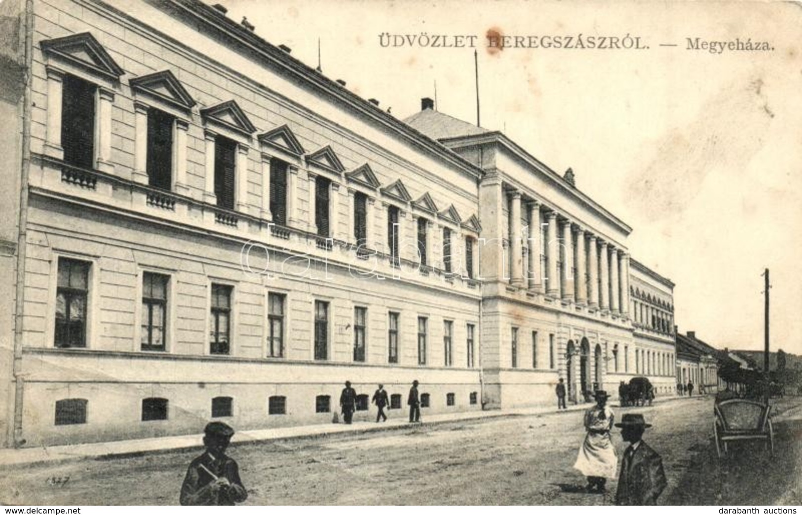 T3 1914 Beregszász, Berehove; Megyeház. W.L. Bp. 1931. Friedmann Moritz Kiadása / County Hall (EB) - Unclassified