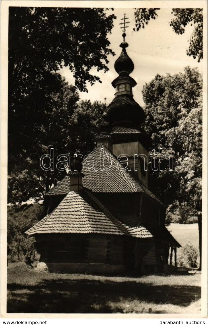 * T3 1942 Szolyva, Svalova, Svaliava, Szvaljava; Fatemplom. Deutsch Kiadása / Wooden Church (ázott / Wet Damage) - Ohne Zuordnung