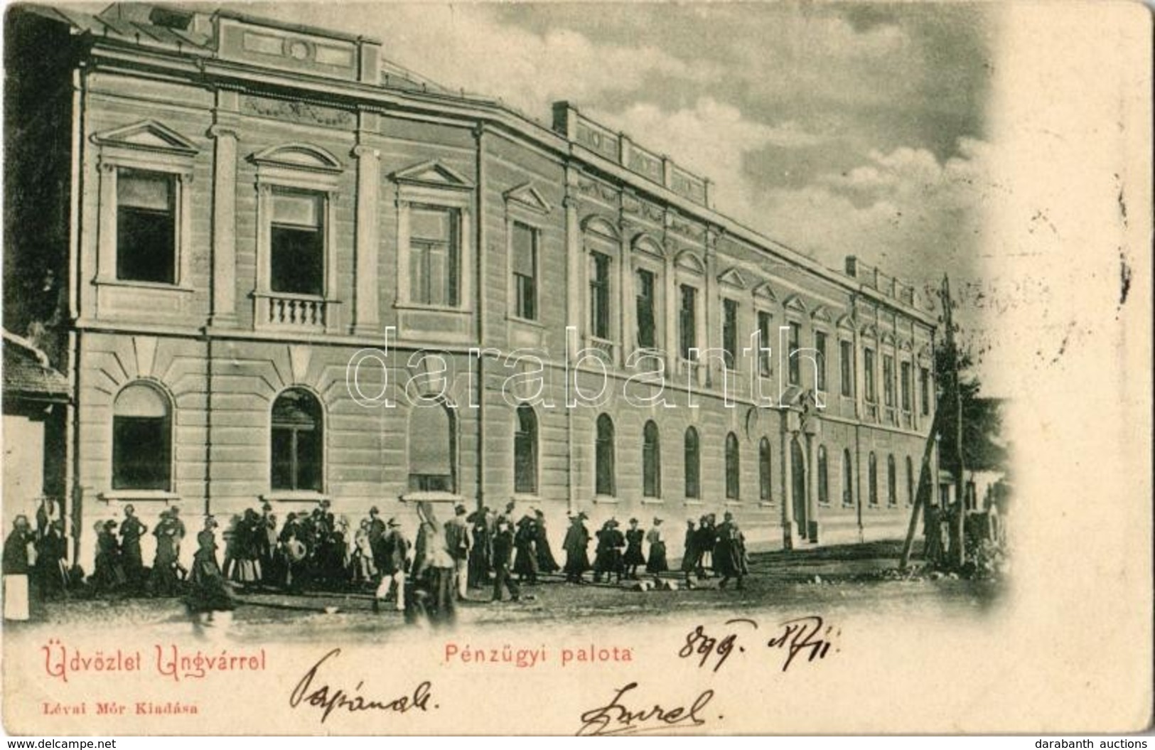 T2/T3 1899 Ungvár, Uzshorod, Uzhorod;  Pénzügyi Palota. Lévai Mór Kiadása / Palace Of Finance, Financial Palace (apró Sz - Ohne Zuordnung