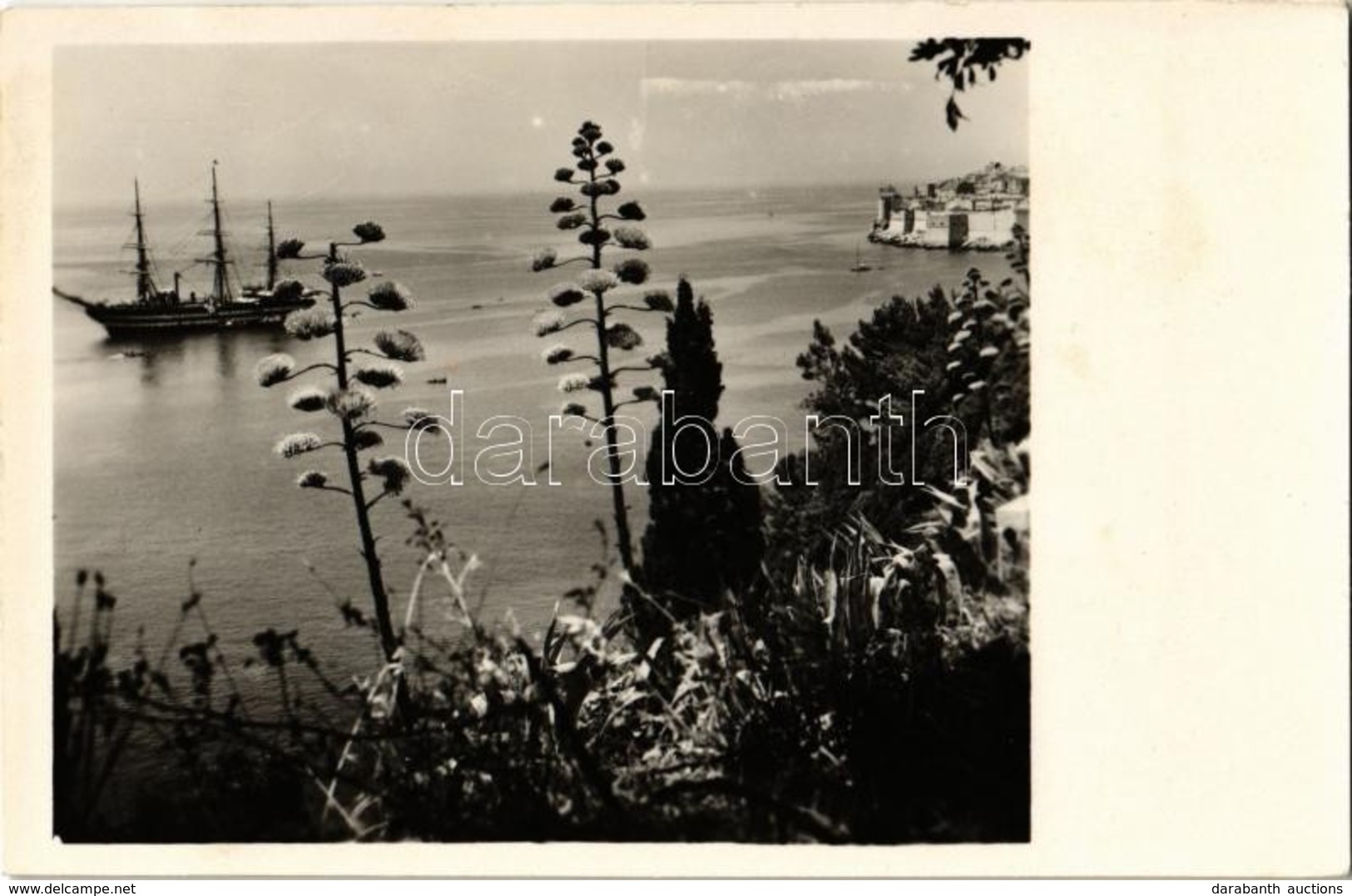 ** T2 Dubrovnik, Ragusa; Panorama / General View, Sea, Sailship - Unclassified
