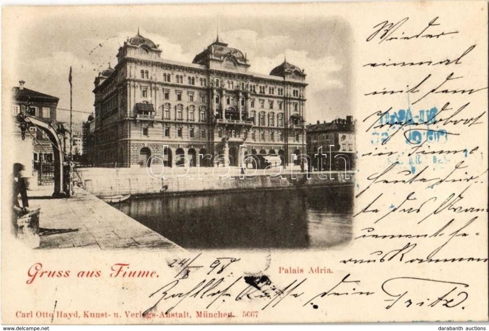 T2 1898 (Vorläufer!) Fiume, Rijeka; Palais Adria / Palace, Industrial Railway - Zonder Classificatie
