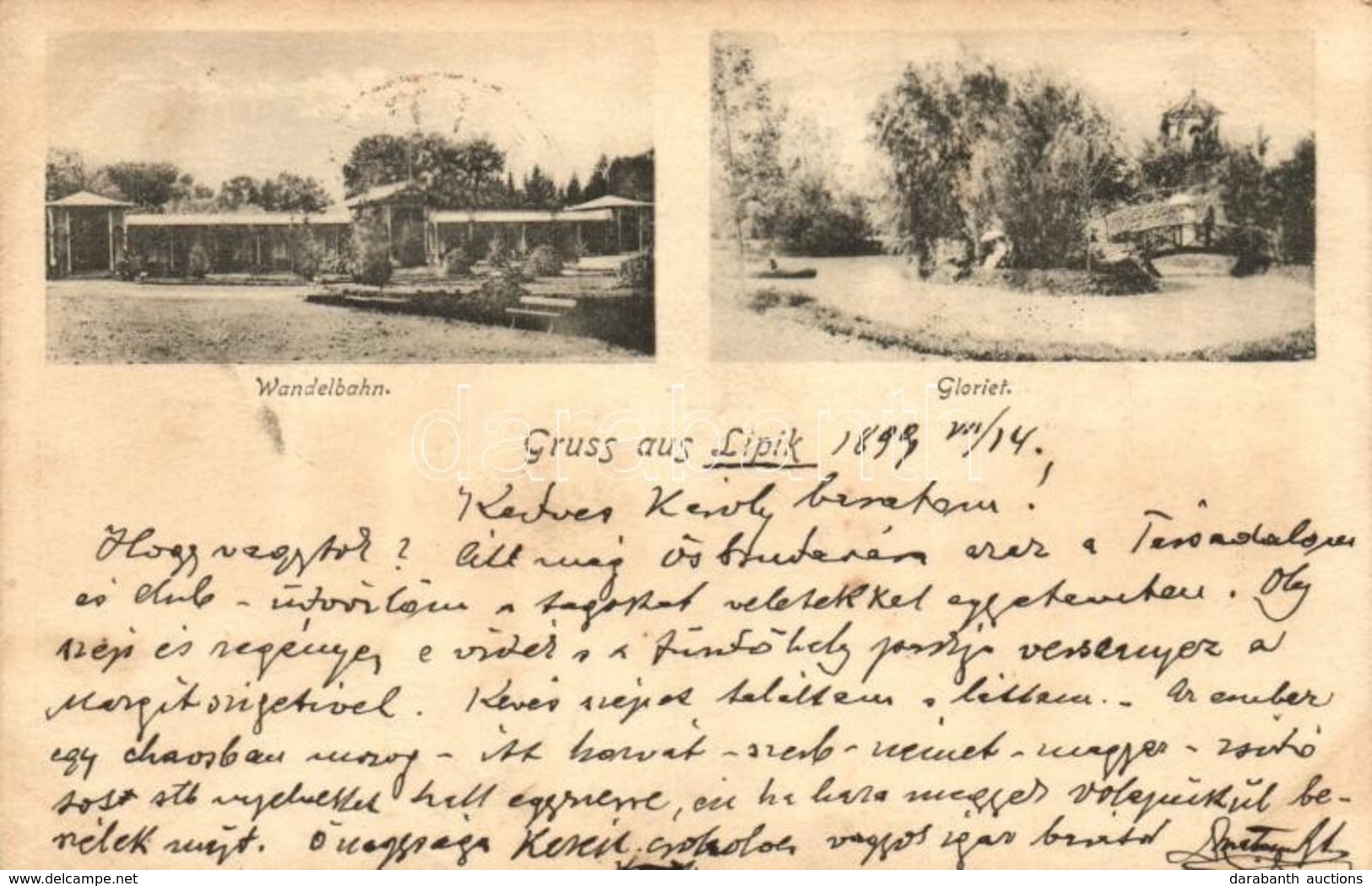 * T2 1899 Lipik, Wandelbahn, Gloriet / Promenade, Park - Non Classés