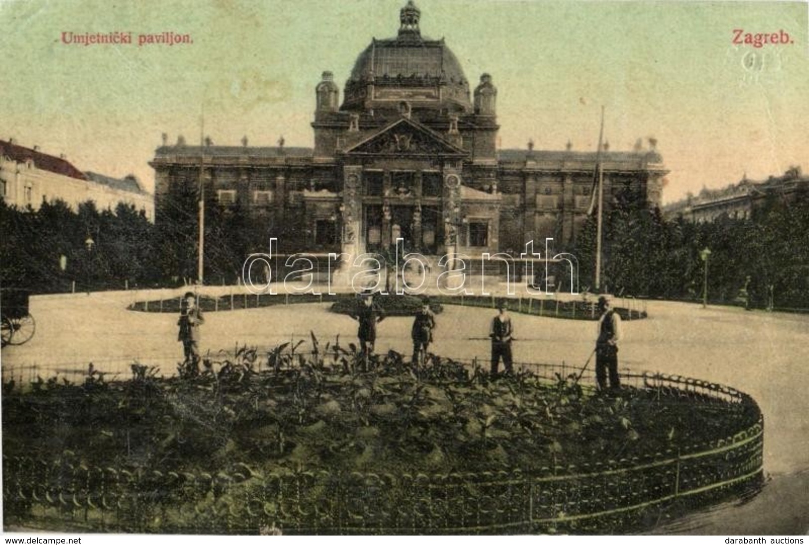 * T4 Zagreb, Agram, Zágráb; Umjetnicki Paviljon / Művészeti Pavilon / Art Pavilion (vágott / Cut) - Zonder Classificatie