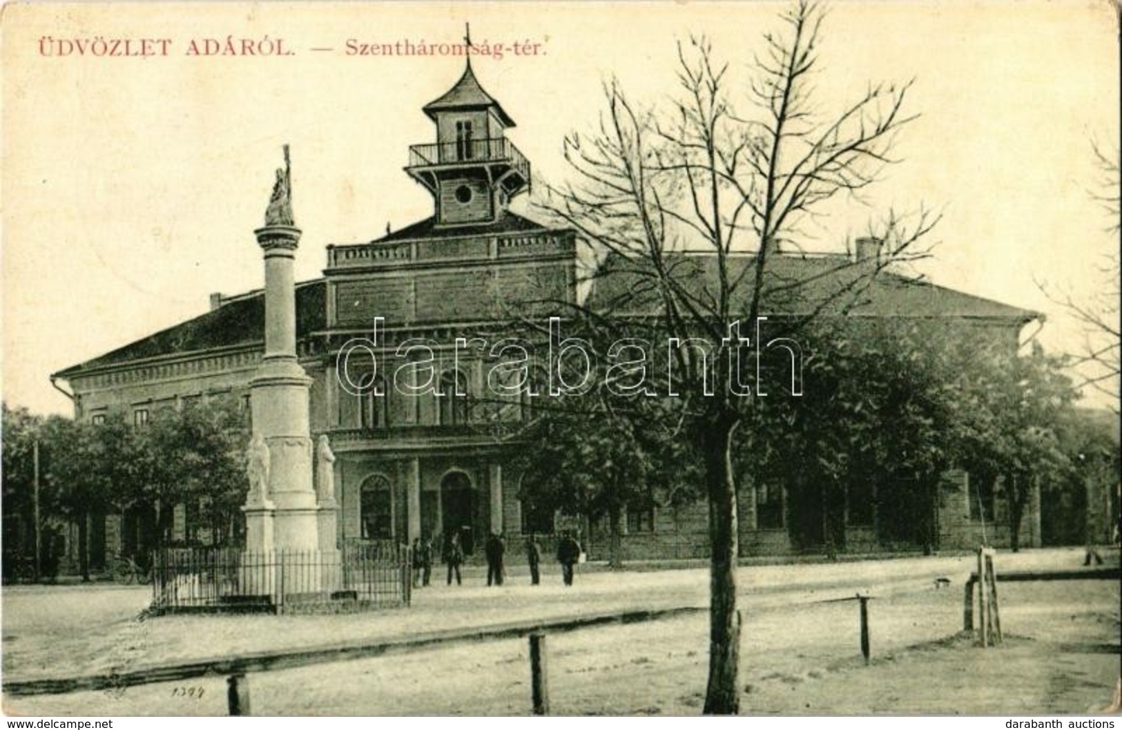 T2/T3 1914 Ada, Szentháromság Tér és Szobor, Városháza. W. L. Bp. 2220. Kiadja Kollonits István / Holy Trinity Square An - Zonder Classificatie