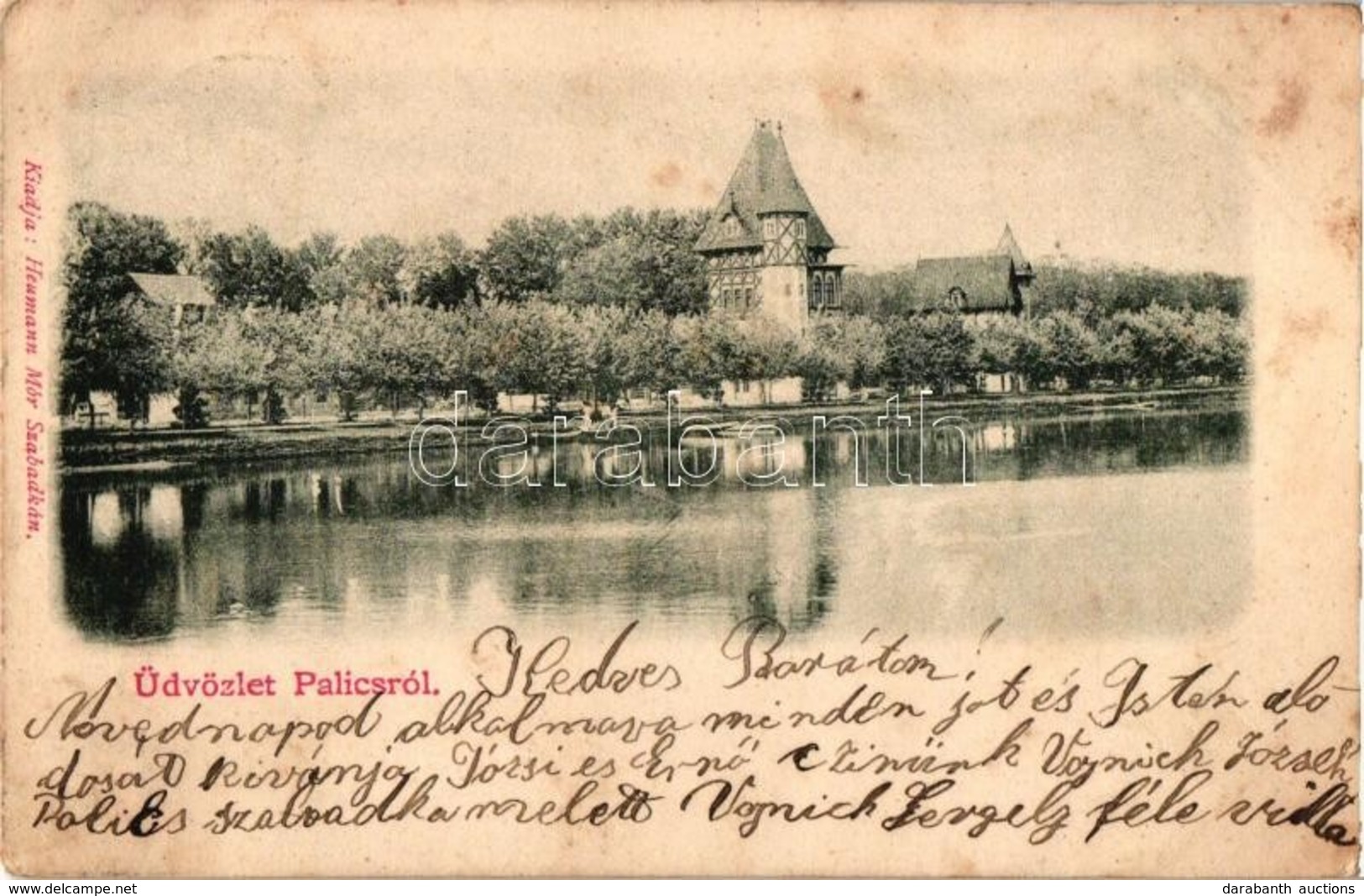 T2/T3 Palics, Palic; Korzó Részlet, Kiadja Heumann Mór / Corso, Lake (fl) - Sin Clasificación