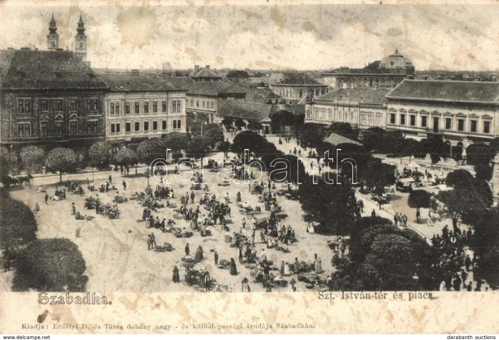 T3 Szabadka, Subotica; Szent István Tér és Piac / Market Square (fl) - Non Classés