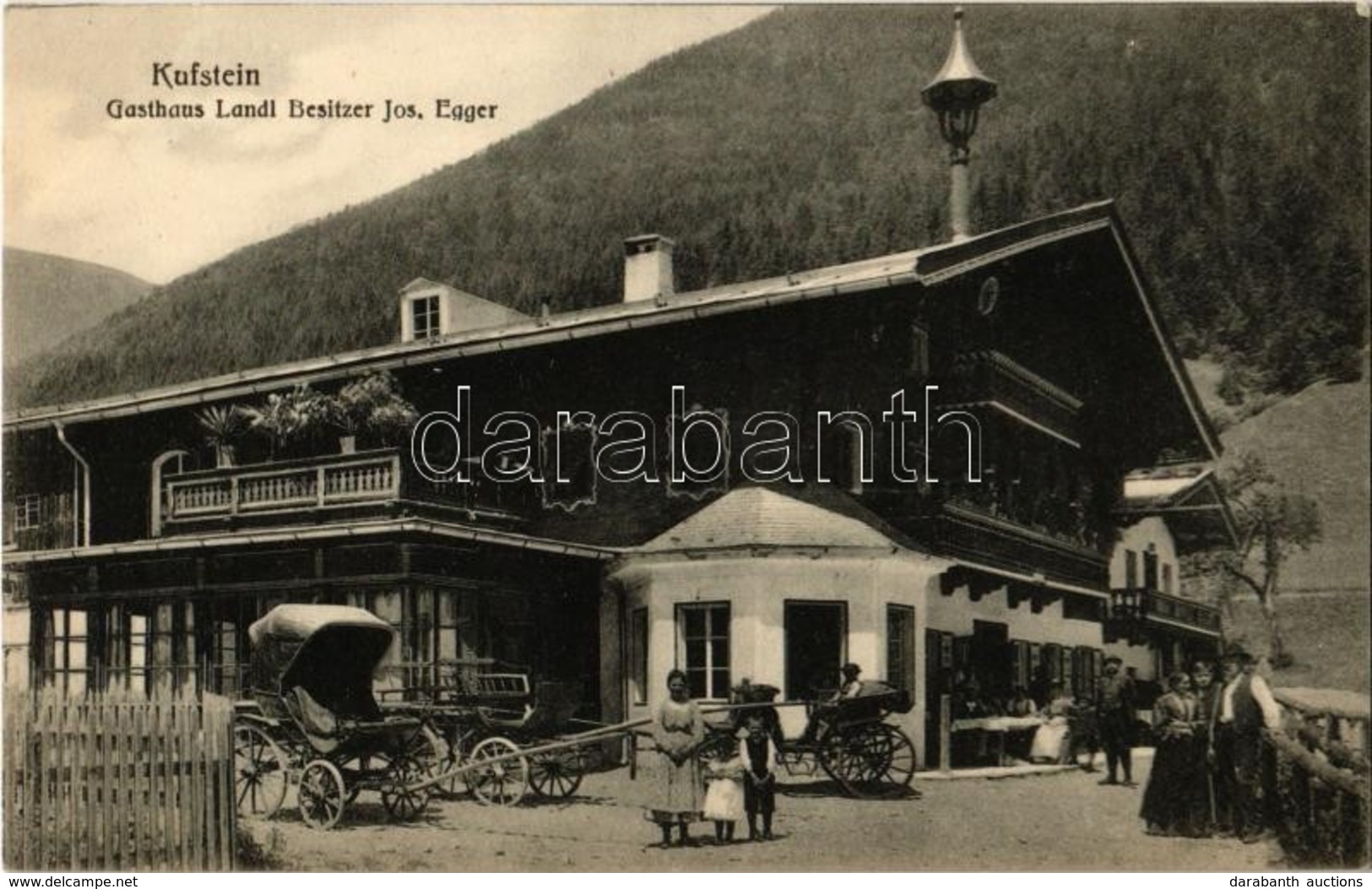 * T2 Kufstein (Tirol), Gasthaus Landl Besitzer Jos. Egger / Hotel, Inn, Restaurant, Carriages - Sin Clasificación