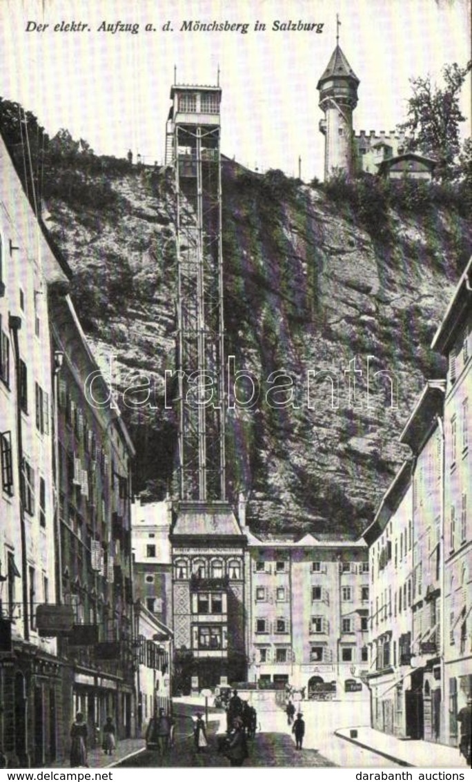 ** T3 Salzburg, Der Elektr. Aufzug A. D. Mönchsberg / Electric Funicular, Published By J. Huttegger No. 294 (fa) - Zonder Classificatie