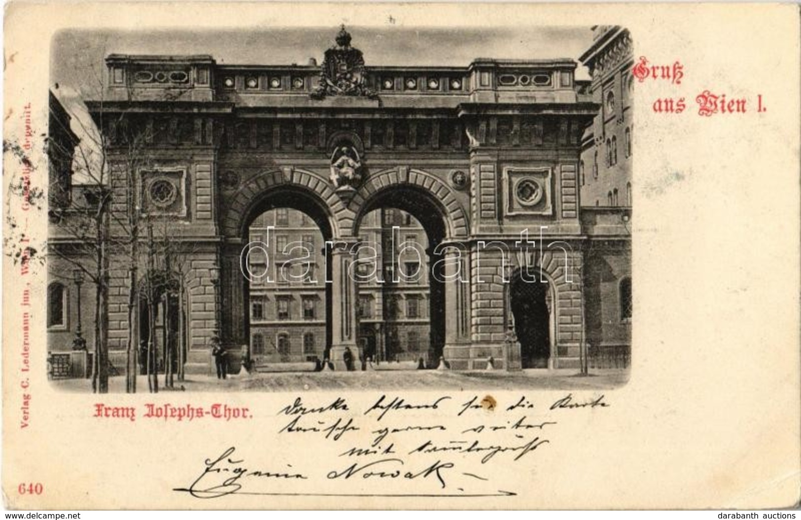 T2/T3 1899 Vienna, Wien, Bécs I. Franz Josephs-Thor / Barracks, Gate (EK) - Zonder Classificatie