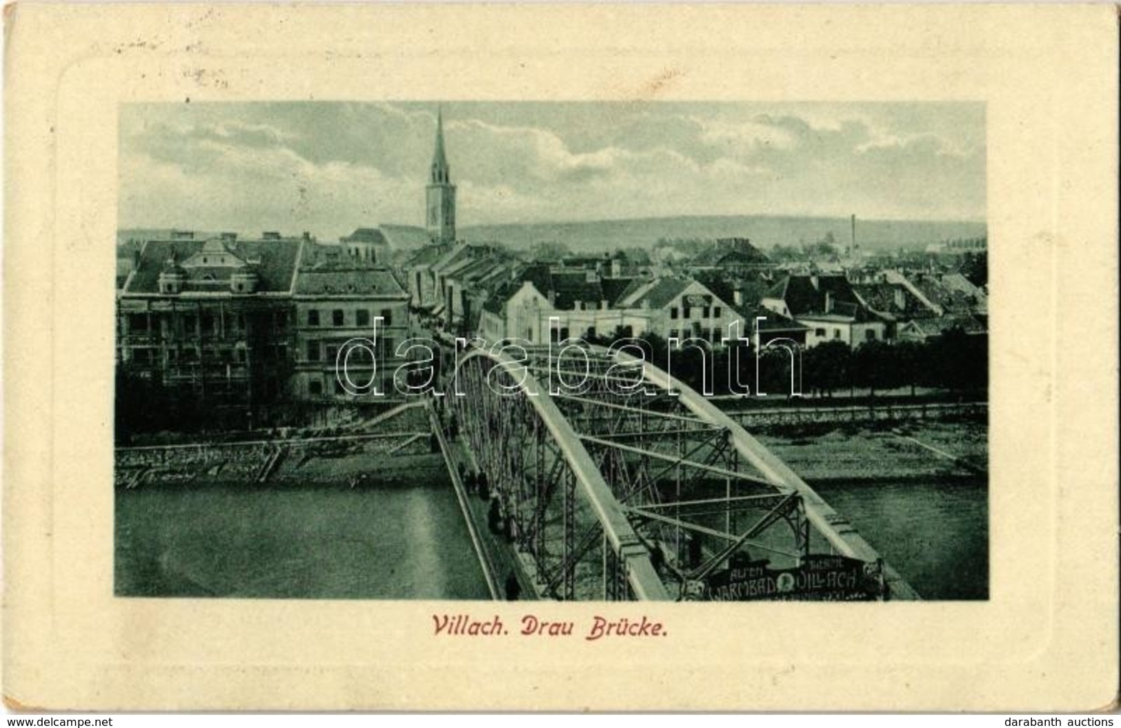 T2/T3 1913 Villach, Drau Brücke / Drava River Bridge. W. L. Bp. 1851. - Zonder Classificatie
